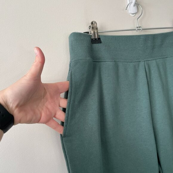 TNA Airy Terry High Rise Pull On Elastic Waist Sweatpants Green Medium - Picture 4 of 9
